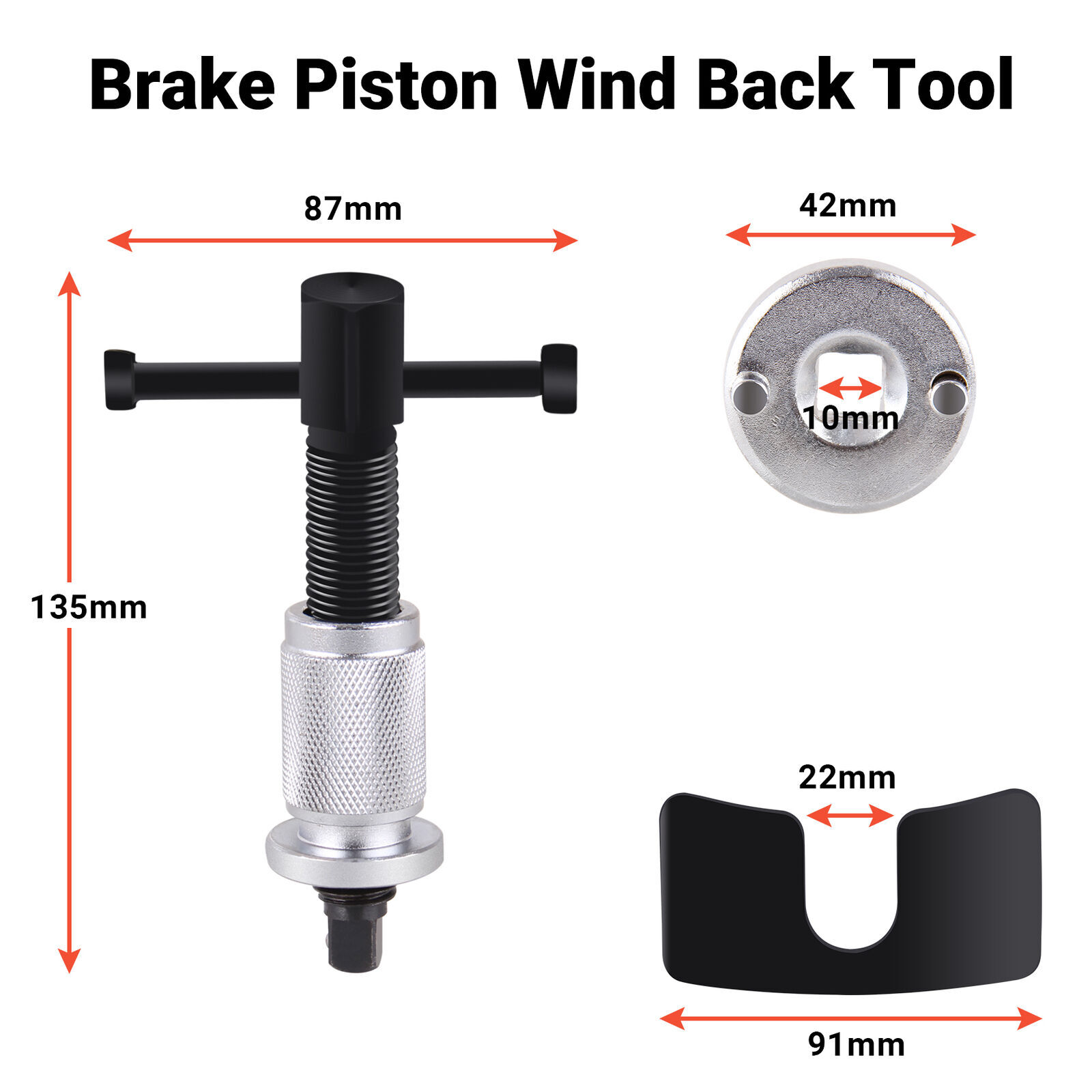 Car Disc Brake Piston Spreader Separator Caliper Pad Rewind Separation
