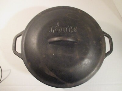 Lodge Cocotte en fonte émaillée de 7,5 l avec couvercle – Deux poignées – Passe au four