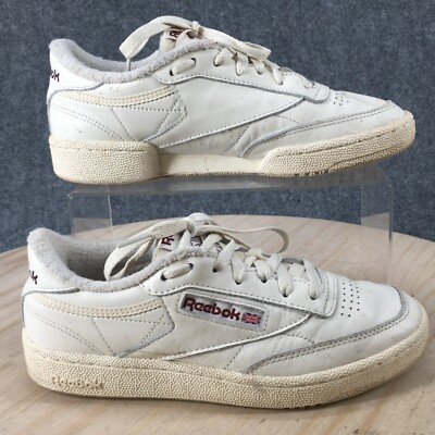 Reebok Shoes Mens 5.5 Club C 85 Sneakers White Leather Almond Toe Lace Up GX5156