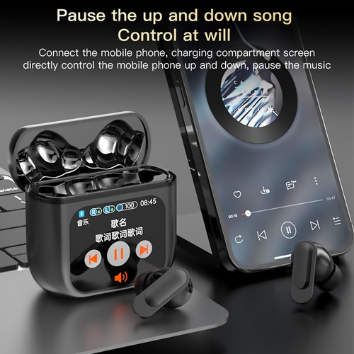 Bluetooth 5.4 Wireless LED Display Touchscreen Noise Reduction Headphone - Zdjęcie 17 z 17