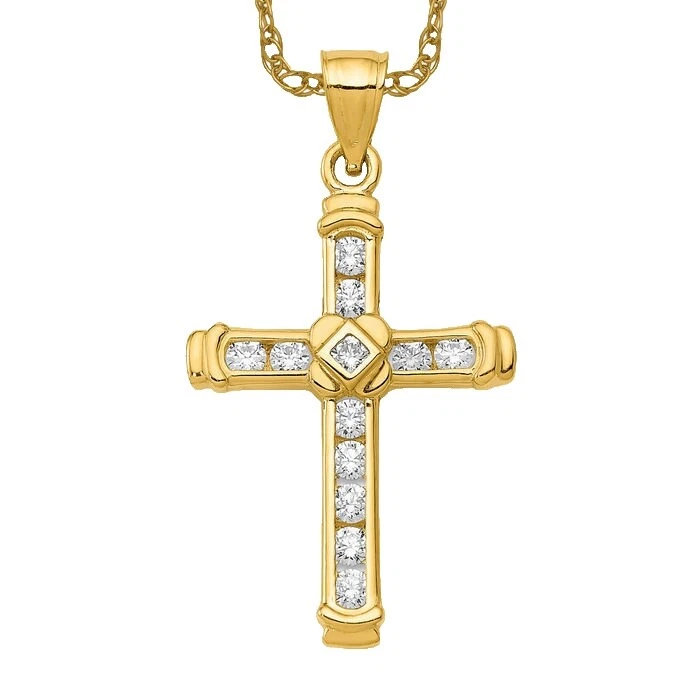 Oro amarillo Cadena Collares y colgantes De moda religiosa