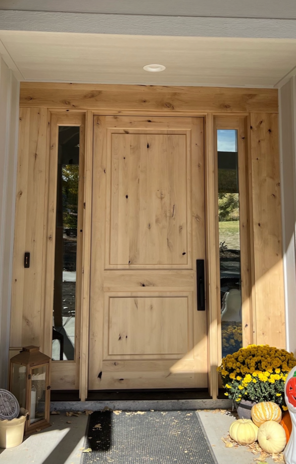 42x80 Tuscany Square Top Style Knotty Alder Entry Door With