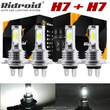 4x H7 LED Headlight Bulb Kit High/Low Beam 8000LM Super Bright 6500K Cool White