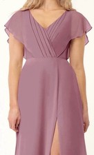 Vintage Mauve Azazie Rylee Dress Altered To 5’ 3” Wearing Flats