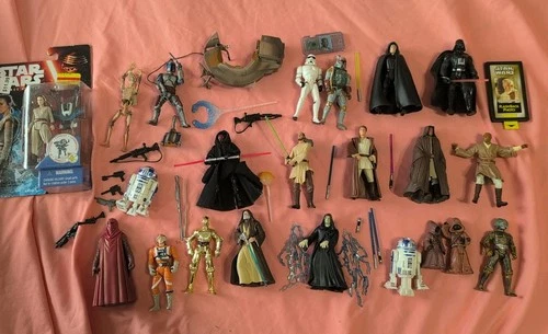 Lot Of Loose star Wars Figures And accessories POTF And Prequels