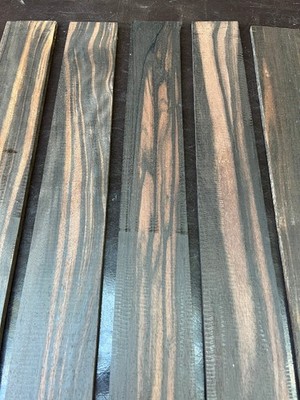 GESTREIFTES INDISCHES EBENHOLZ Gitarrengriffbrett Griffbrett 535 x 70/60 x 7-8 mm