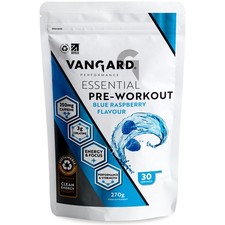 Vangard Essential Pre Workout Pulver Blue Raspberry Flavour (270g - 30... 