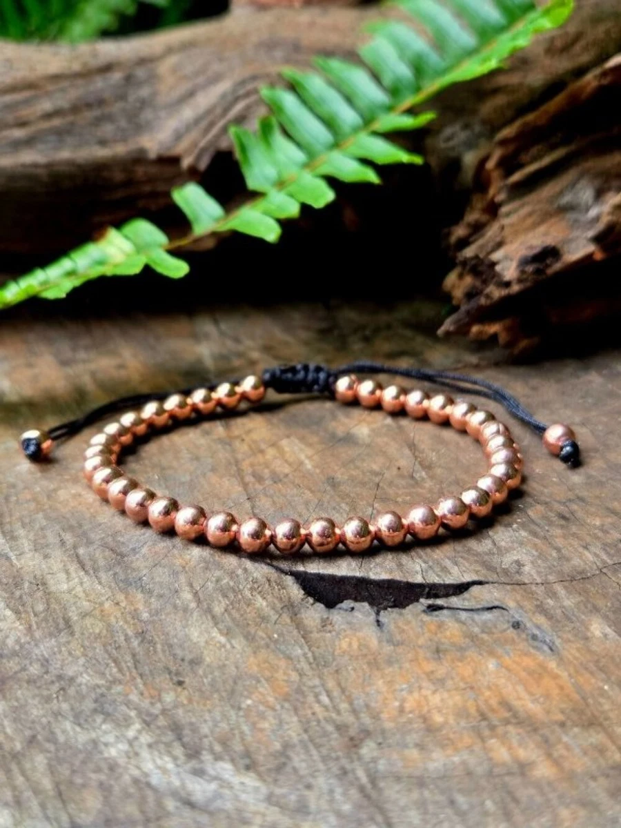 Copper Bracelet - 6mm Beaded
