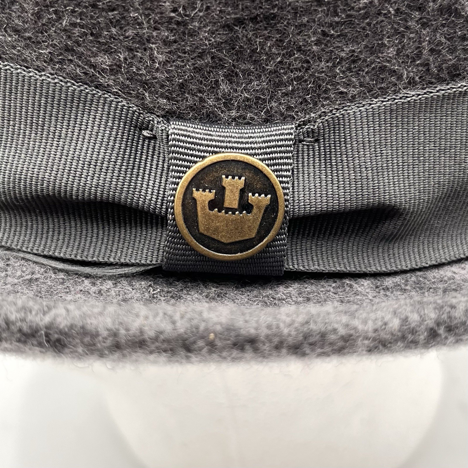 Goorin Bros Fedora CharleStowne Wool Medium Flip-Up Brim 4” Center Dent Charcoal image 5