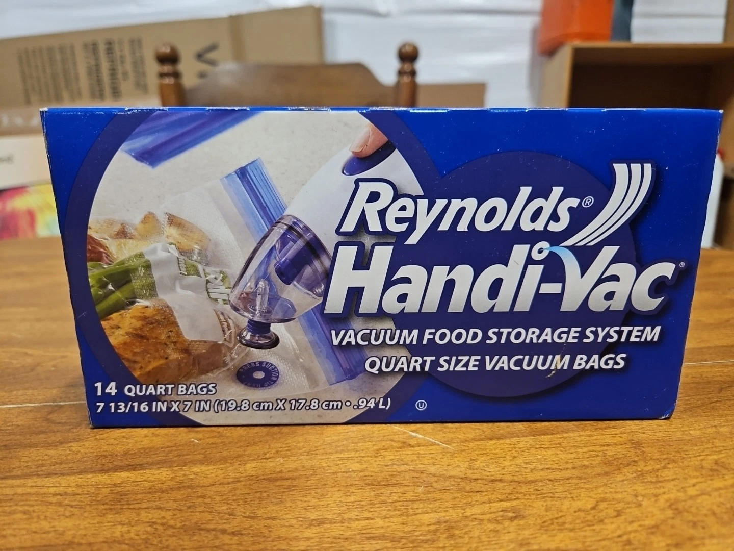 Reynolds Handi-Vac Vacuum Freezer Bags Quart Size 14 New Sealed