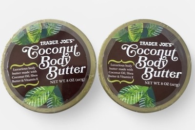 ( 2 PACK ) Trader Joe's Coconut Body Butter 8OZ (227g) each. New and sealed.