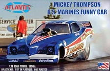 Atlantis 1/16 Mickey Thompson Marines Funny Car Plastic Model Kit H1499