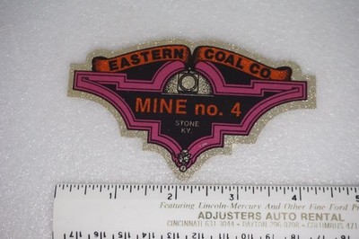 Eastern Coal Co Mine No. 4 Decal Sticker Stone KY Mining Hard Hat Glitter