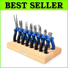 8-Piece Professional Jewelry Pliers Set with Wood Holder - Crafting  Repair
