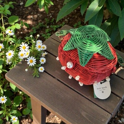 Limited Kate Spade x Target - BRAND NEW Pearl Embellished Strawberry Bucket Bag