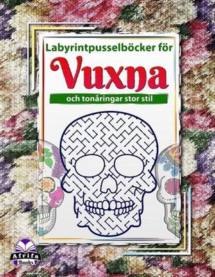 Labyrintpusselbcker fr vuxna och tonringar stor stil: Sockerskallepussel och spe