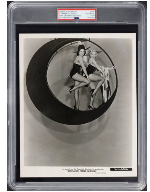 Marilyn Monroe Jane Russell Type 1 Photo PSA 8"x10" Set Gentlemen Prefer Blondes