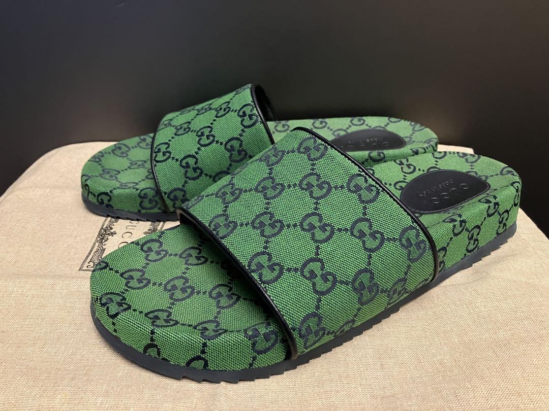 Gucci GG Slide Sandals for Men US 9.5 Thin Comfort Shower Casual Shoes