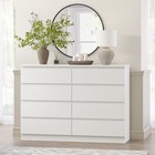 Belmont 8 Chest of Drawers Lowboy Dresser Storage Cabinet Bedroom White