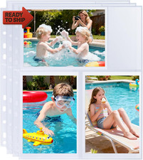 30 Pack 4X6 Photo Album Refill Pages for 3 Ring Binder,Ultra-Clear Photo Sleeve