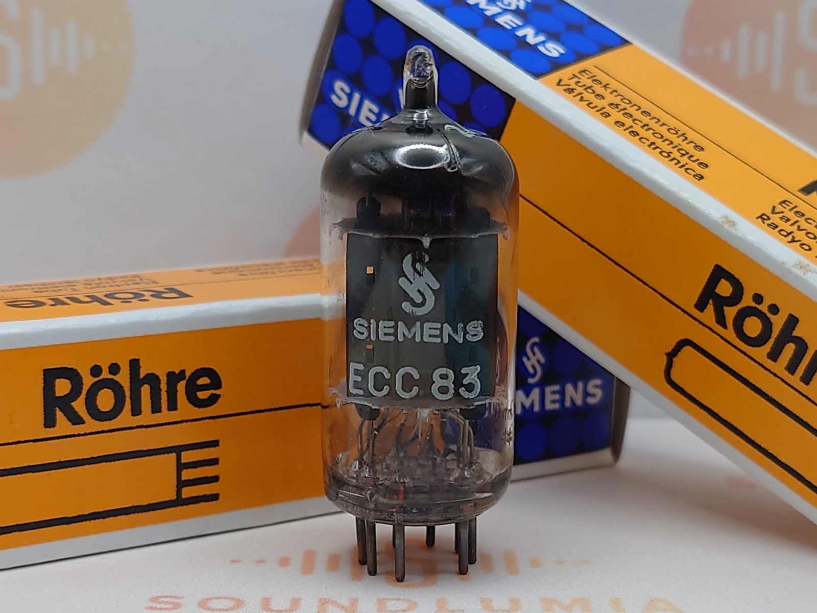 1x Siemens ECC83 12AX7 Long Plates O-getter - Munich 1960 mC6