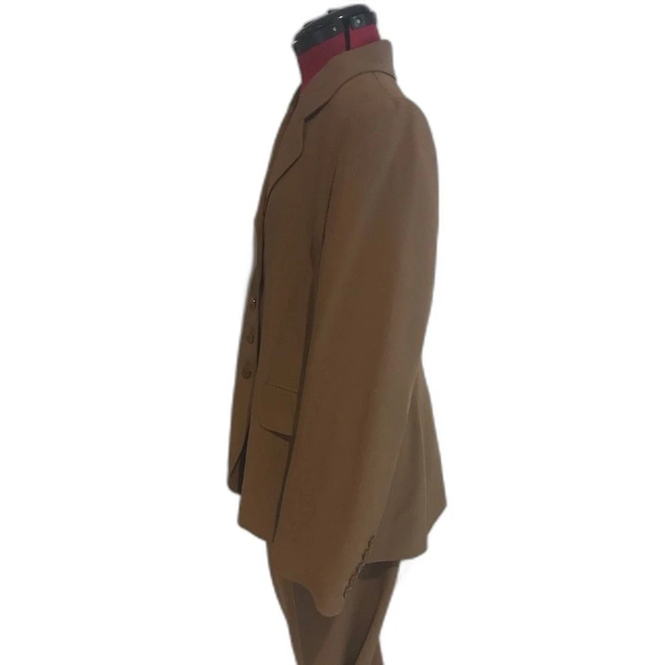 Ellen Tracy Pantsuit Women's Size 14 Brown 2-Piece Set Blazer & Pants - Image 4 of 4