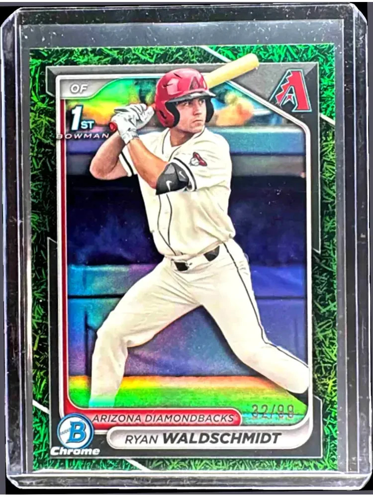 2024 Bowman Draft Ryan Waldschmidt Chrome Green Grass Refractor /99 #BDC-18 1st