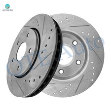 Front Drilled Slotted Brake Disc Rotors 302mm For 2008-2016 Dodge Grand Caravan