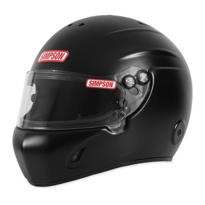Simpson Racing 7870018 SA2020 Devil Ray 3.0 Racing Helmet - Matte Black - Small