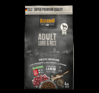 Belcando Adult LAMB & Rice 4 kg Trockenfutter Hundefutter M-XL Lammfleisch Reis