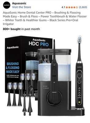 AquaSonic Home Dental Center PRO    Power Toothbrush & Water Flosser