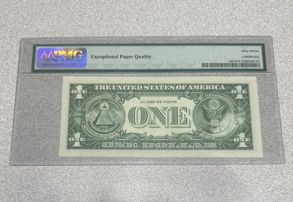 FR. 1621 1957-B $1 ONE DOLLAR SILVER CERTIFICATE PMG GEM UNCIRCULATED-67EPQ - Image 2 of 2