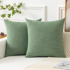 K Kevin Textile Kevin Textile Set Of 2 Sage Green Pillow Covers Spring 24 X 24