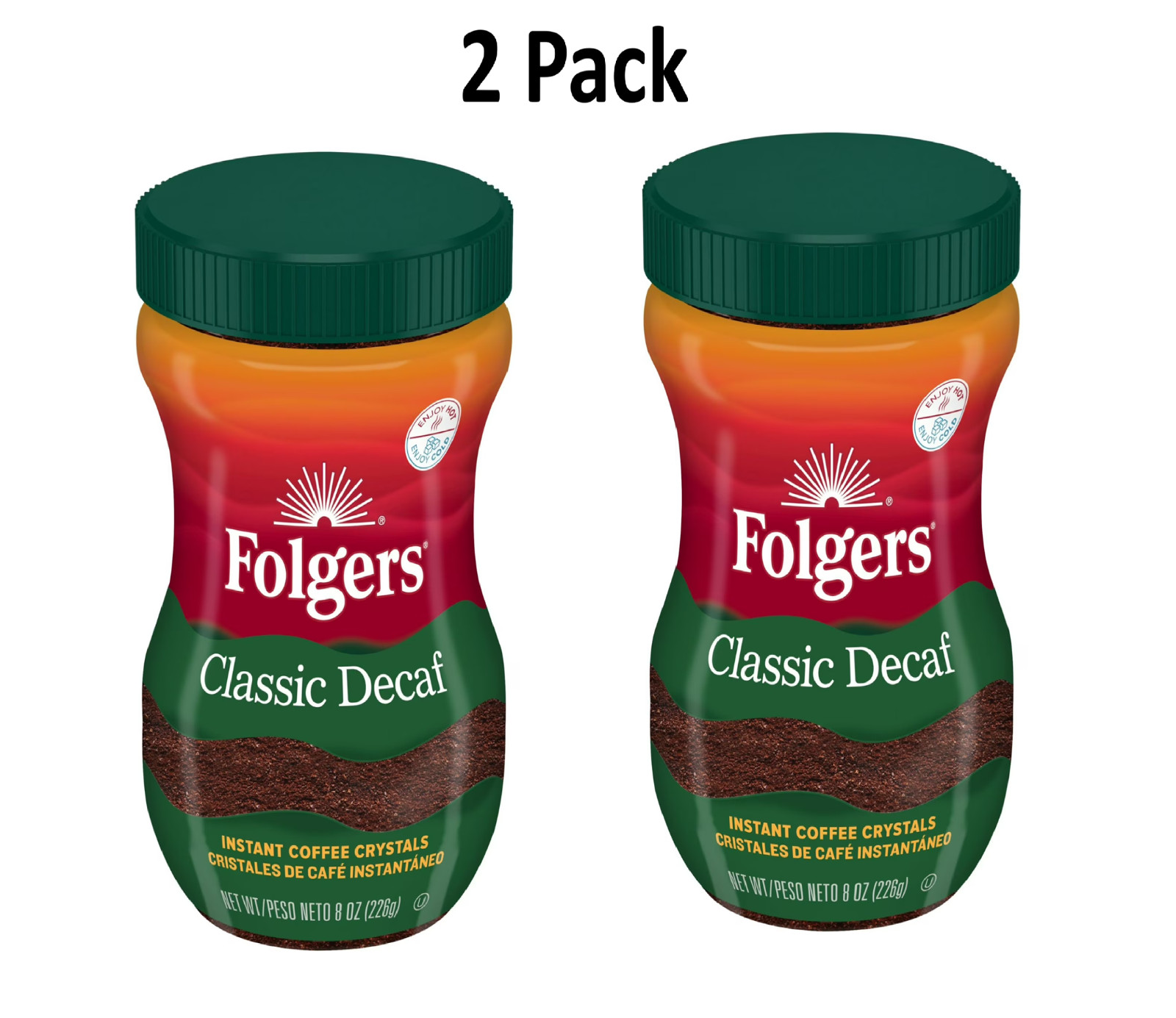Folgers Classic Decaf Instant Coffee, 8-Ounce Jar (About thi