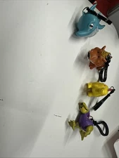 Vintage Fun Express Lot of 7 Soft Key Rings Kids Toys + Bonus
