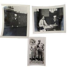 3 Vintage B W Photos Navy Recruitment Army Men Uniforms Military