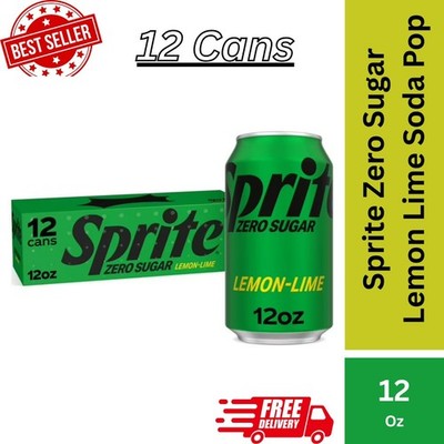 Sprite Zero Sugar Lemon Lime Soda, 12 fl oz Cans   12 Pack   FREE SHIPPING