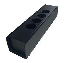 PROCRAFT PB1A-4X-BK Steel Project Box 8" x 1-7/8"x 1 5/8" w/ 4 "D" Punches