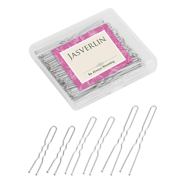 Jasverlin U-FöRmige Bobby Hair Pin Silber Bun Clips Bunheads Haarnadeln FüR F-image