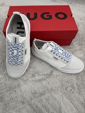 HUGO Herren Sneaker Dyer Tenn Purp Gr. 40 Weiß Blau Neu mit Karton
