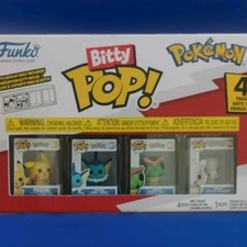 Funko Bitty Pop Pokemon Mini Figures Pikachu, Vaporeon, Caterpie, Cubone, 4-Pack