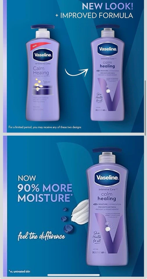 Vaseline Intensive Care Calm Healing Body Lotion 4 Count for Dry Skin Lotion - Image 3 of 3