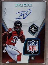 2018 PANINI LIMITED ITO SMITH RC NFL SHIELD LOGO PATCH RPA RC AUTO #1/1 FALCONS