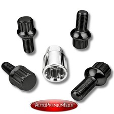 Original BIMECC Felgenschlösser M12x1,5x23mm Kugelbund R13 Felgenschloss schwarz