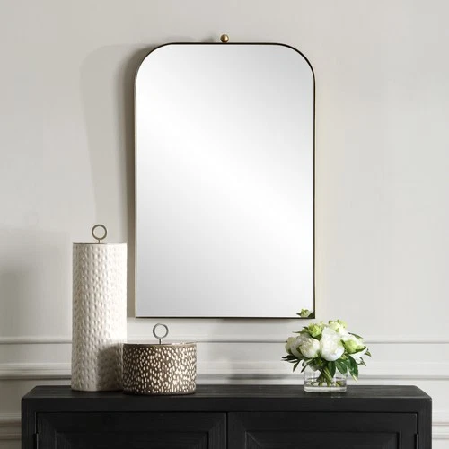 Uttermost 08185 Cassidy 21" W x 33" H Arched Framed Bathroom - Brass - Picture 6 of 6