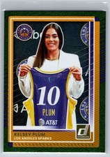 2025 Donruss WNBA Kelsey Plum Green Shimmer #12 Los Angeles Sparks
