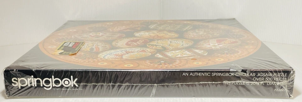 Ukrainian Folk Art Eggs 500+ Circular Puzzle PZL6507 VTG 1977 Springbok Sealed. - Image 3 of 4