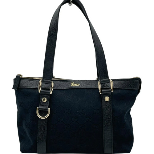 GUCCI Abbey 141471 Navy GG Canvas Handbag #3132