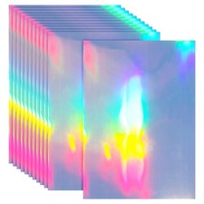 12x8in Printable Holographic Sticker Paper 12 Sheets Holographic Plain