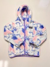 Girl  s EDDIE BAUER Pastel Sherpa Hoodie Jacket, Size Medium 10/12 